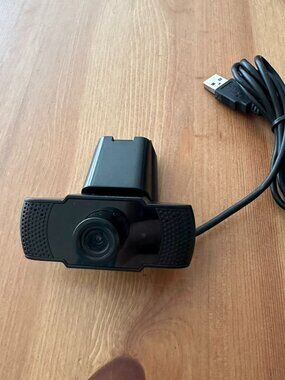 USB Webcam HD 1080p Clip-On Camera w/ Microphone Plug & Play PC Laptop